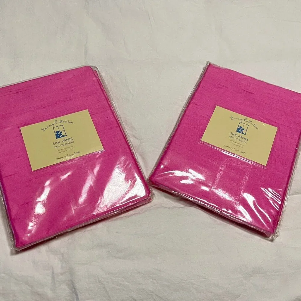 Pottery Barn Kids Luxury Collection Silk Drapes 63”x 44